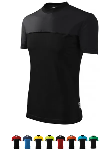T-Shirt mit zwei Farben, Ebenholz Grau