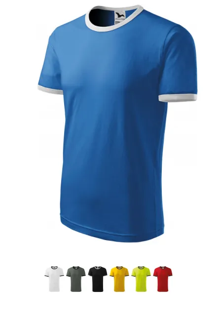 Unisex kontrast T-Shirt, hellblau