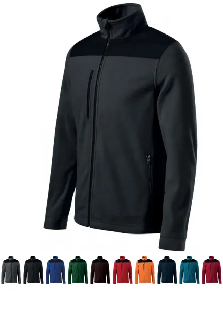 Wärme Unisex-Fleecejacke, Ebenholz Grau