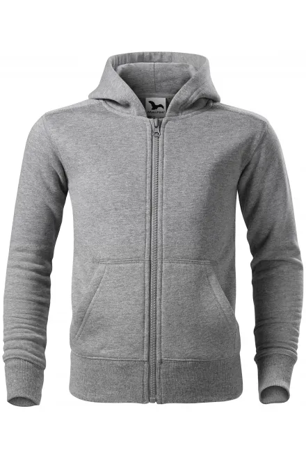 Kinder Sweatshirt mit Kapuze - dunkelgrauer Marmor, 158 cm / 12 Jahre
