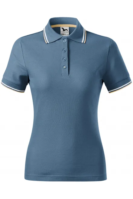 Klassisches Poloshirt für Damen - denim, XS