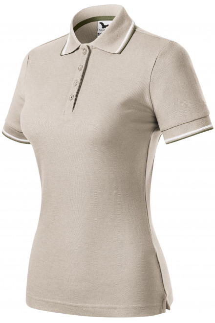 Klassisches Poloshirt für Damen, eisgrau, T-Shirts