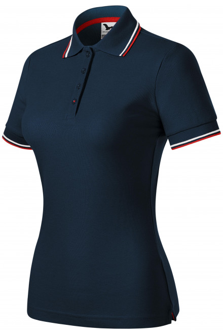 Klassisches Poloshirt für Damen, dunkelblau, Damen-T-Shirts