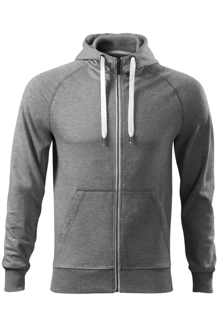 Kontrastiertes Herren-Sweatshirt mit Kapuze - dunkelgrauer Marmor, S