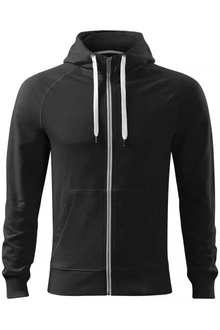 Kontrastiertes Herren-Sweatshirt mit Kapuze - schwarz, S