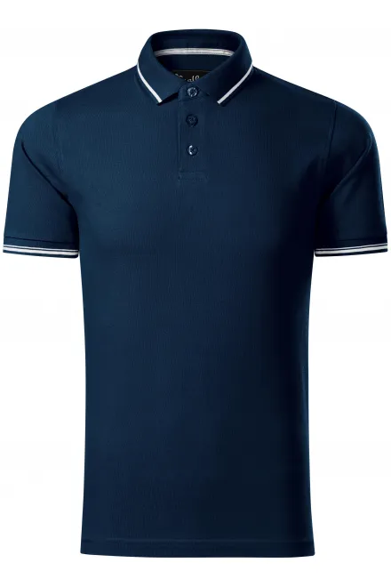 Kontrastiertes Poloshirt für Herren - dunkelblau, S