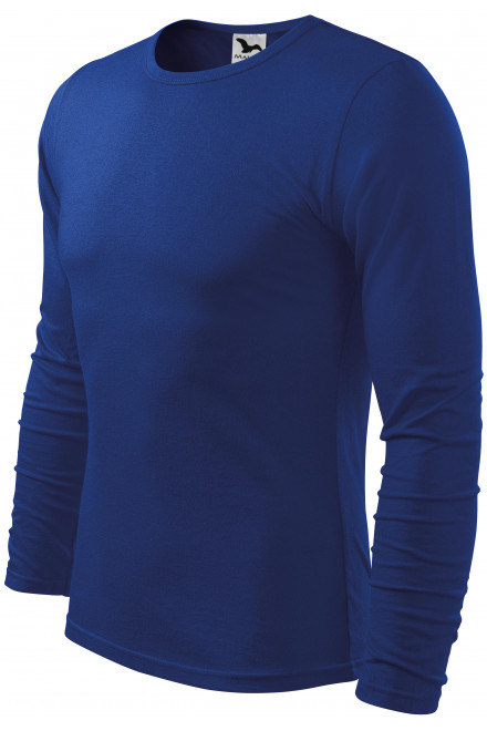 Langärmliges T-Shirt für Männer, königsblau, blaue T-Shirts