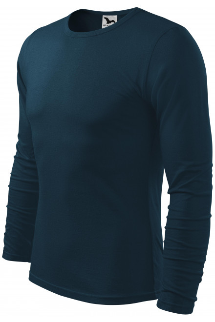 Langärmliges T-Shirt für Männer, dunkelblau, Herren-T-Shirts