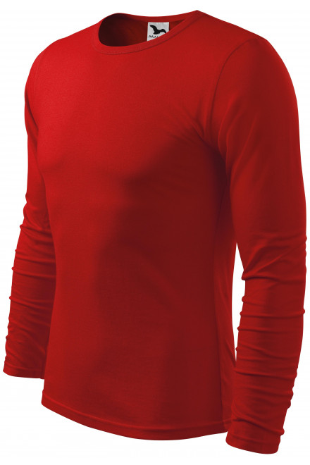 Langärmliges T-Shirt für Männer, rot, Herren-T-Shirts