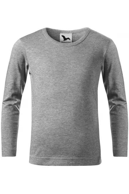 LangarmShirt für Kinder - dunkelgrauer Marmor, 158 cm / 12 Jahre