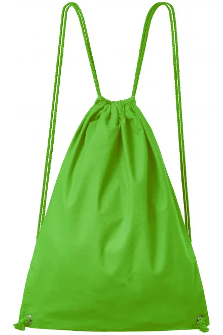 Leichter Baumwollrucksack - Apfelgrün, uni