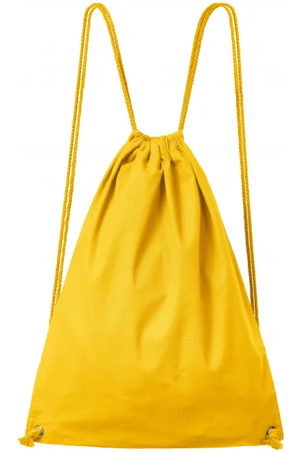 Leichter Baumwollrucksack - gelb, uni