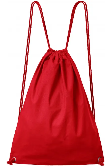 Leichter Baumwollrucksack - rot, uni