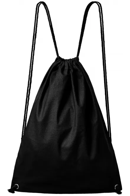 Leichter Baumwollrucksack - schwarz, uni