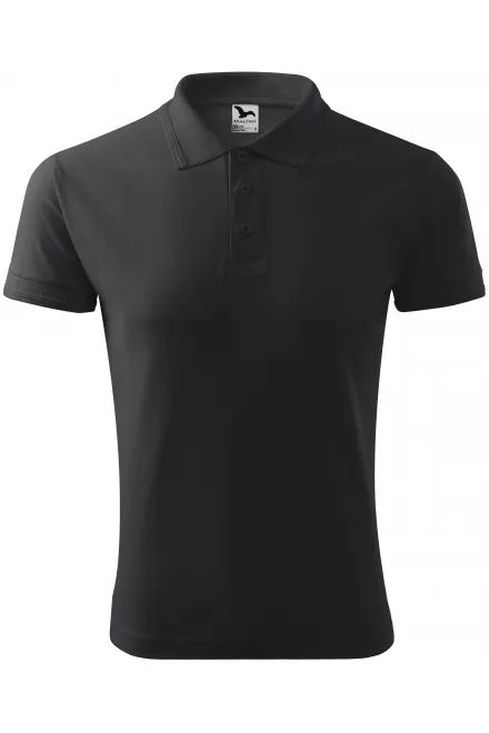 Loses Poloshirt der Männer - Anthrazit Marmor, S