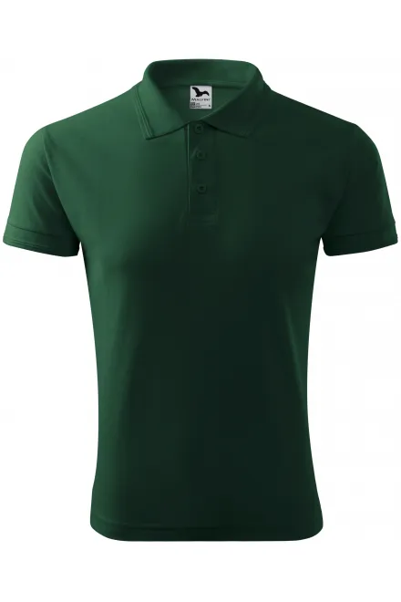 Loses Poloshirt der Männer - Flaschengrün, S