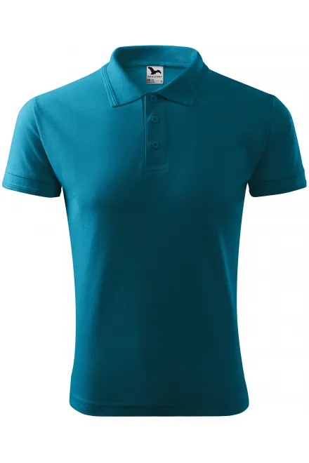 Loses Poloshirt der Männer - dunkles Türkis, S