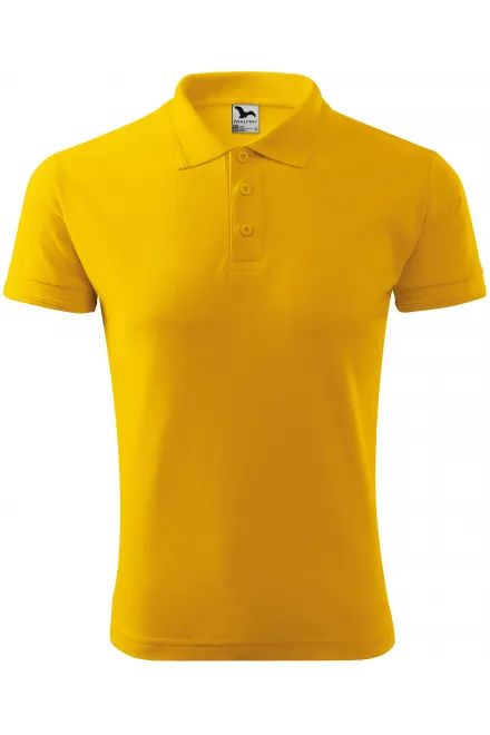 Loses Poloshirt der Männer - gelb, S
