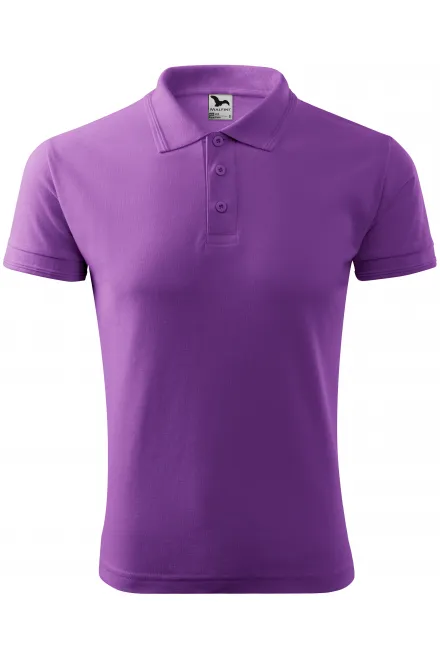 Loses Poloshirt der Männer - lila, S