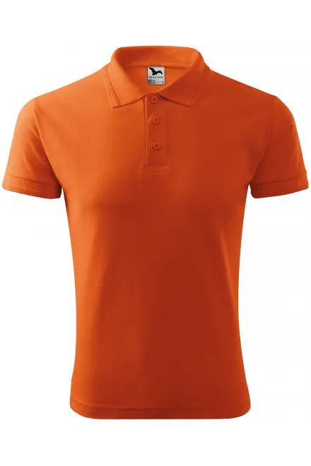 Loses Poloshirt der Männer - orange, S