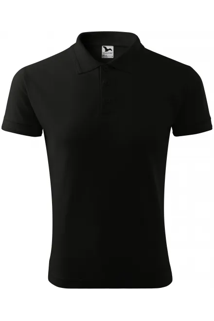Loses Poloshirt der Männer - schwarz, S