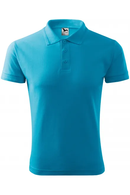 Loses Poloshirt der Männer - türkis, S