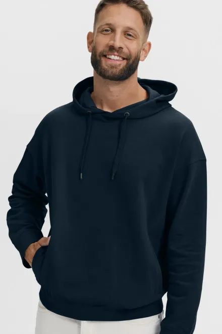 Bequemer Herren-Hoodie, dunkelblau