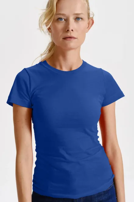 Damen klassisches T-Shirt, königsblau