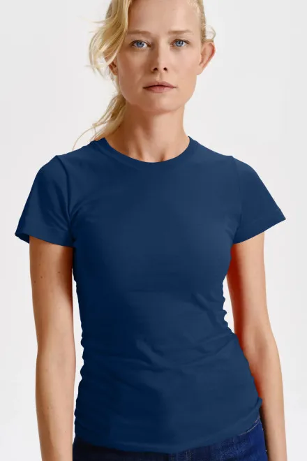 Damen klassisches T-Shirt, Mitternachtsblau