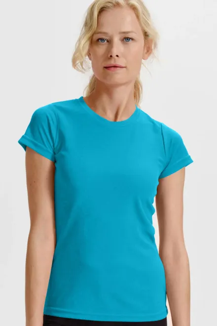 Damen Sport T-Shirt, türkis