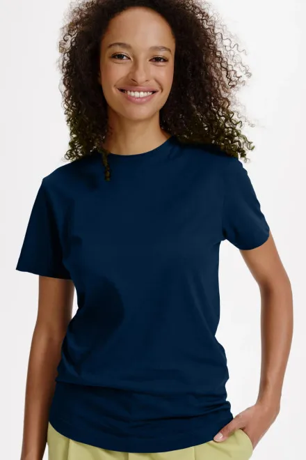 Damen T-Shirt, Bio-Baumwolle, dunkelblau