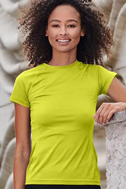 Damen-T-Shirt für den Sport, Neon Gelb