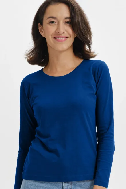 Damen T-Shirt mit langen Ärmeln, königsblau