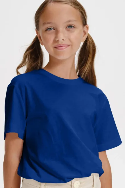 Das einfache T-Shirt der Kinder, königsblau Das einfache T-Shirt der Kinder, königsblau