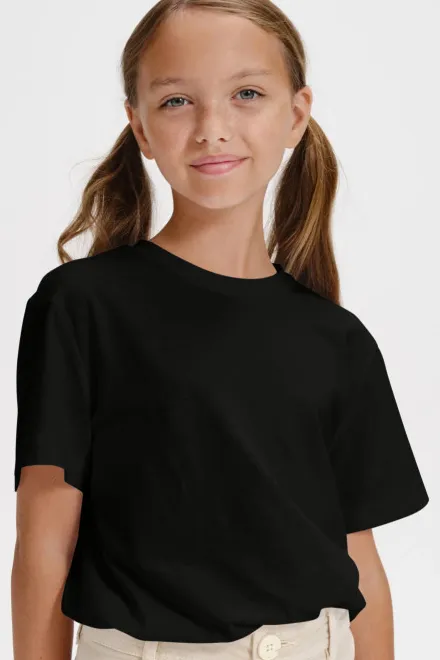 Das einfache T-Shirt der Kinder, schwarz