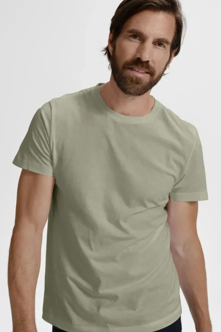 Das einfache T-Shirt der Männer, helles Khaki