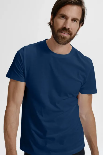 Das einfache T-Shirt der Männer, Mitternachtsblau