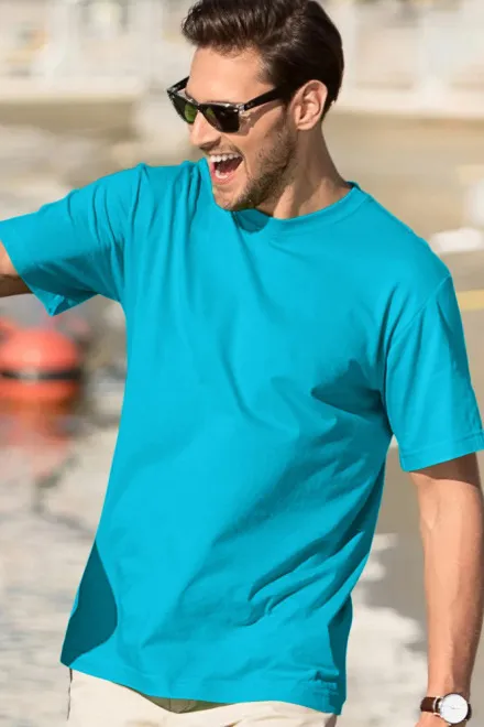 Das klassische T-Shirt der Männer, türkis