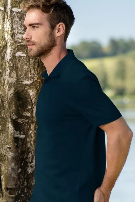 Einfaches Herren Poloshirt, dunkelblau