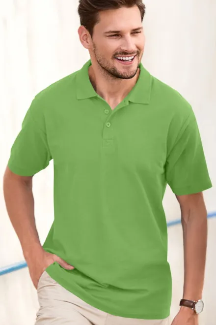 Elegantes Poloshirt für Herren, erbsengrün