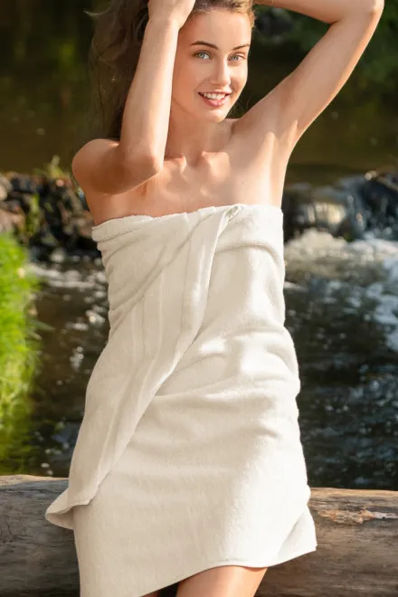 Handtuch aus Bio-Baumwolle, mandel