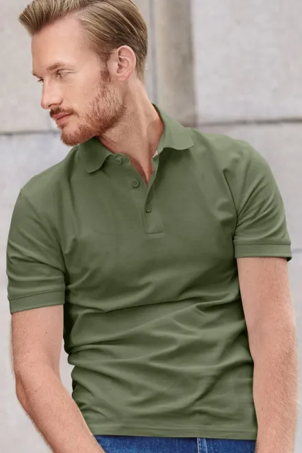 Herren-Poloshirt aus Bio-Baumwolle, khaki