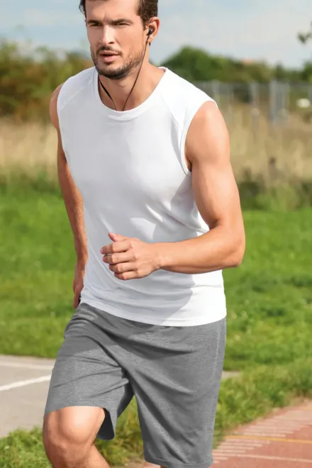 Herrenshorts, dunkelgrauer Marmor