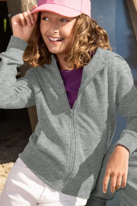 Kinder Sweatshirt mit Kapuze, dunkelgrauer Marmor