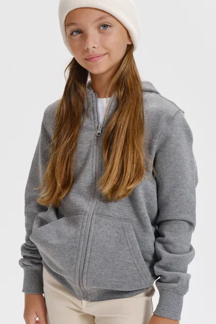 Kinder Sweatshirt mit Kapuze, dunkelgrauer Marmor