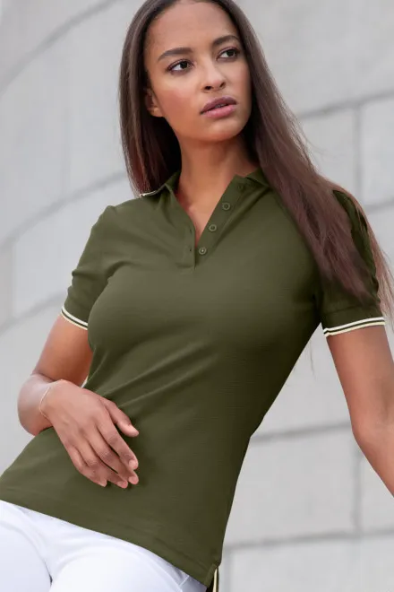 Klassisches Poloshirt für Damen, military