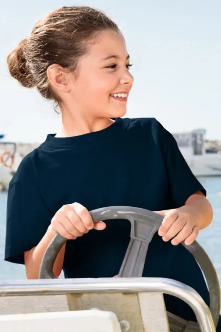 Klassisches T-Shirt für Kinder, dunkelblau