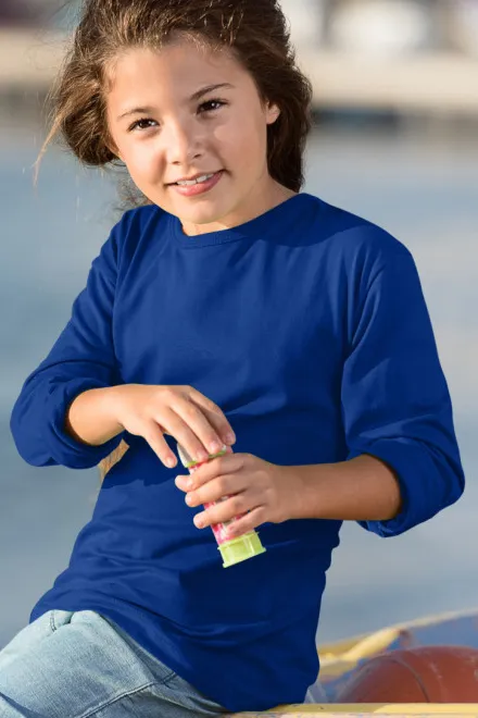 LangarmShirt für Kinder, königsblau