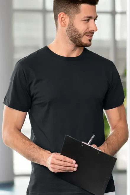 Langlebiges Herren T-Shirt, Ebenholz Grau