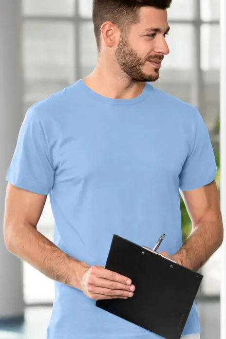 Langlebiges Herren T-Shirt, Himmelblau